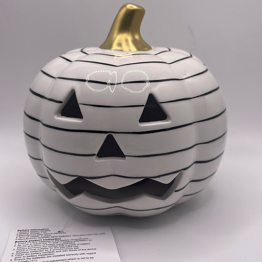 Target Bullseye Playground Light-up Striped Pumpkin